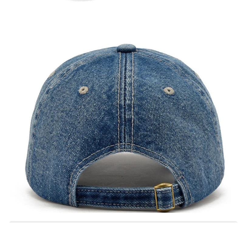 Denim Baseball Cap Men Women Embroidery Letter Jeans Snapback Hat Casquette Summer Sports Hip Hop Cap Gorras Unisex hats SELL with BUY