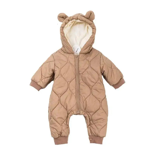 Newborn Baby Romper Winter Thicken Cotton Jumpsuit Infant Onesie Fleece Lining Hooded Rompers for Boy Girl Clothes Kids clothing SELL with BUY