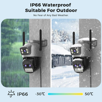 15MP Wifi Camera PTZ Outdoor Dual Screen 10X Digital Zoom Human Detection 10MP Security IP Camera Surveillance