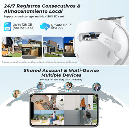 4K 8MP Wifi Camera PTZ Outdoor Dual Screen Human Detection Dual Lenses 10MP Security Protection IP Camera Audio O-Kam Pro