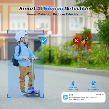 4K 8MP Wifi Camera PTZ Outdoor Dual Screen Human Detection Dual Lenses 10MP Security Protection IP Camera Audio O-Kam Pro