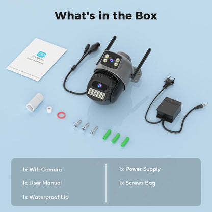 15MP Wifi Camera PTZ Outdoor Dual Screen 10X Digital Zoom Human Detection 10MP Security IP Camera Surveillance