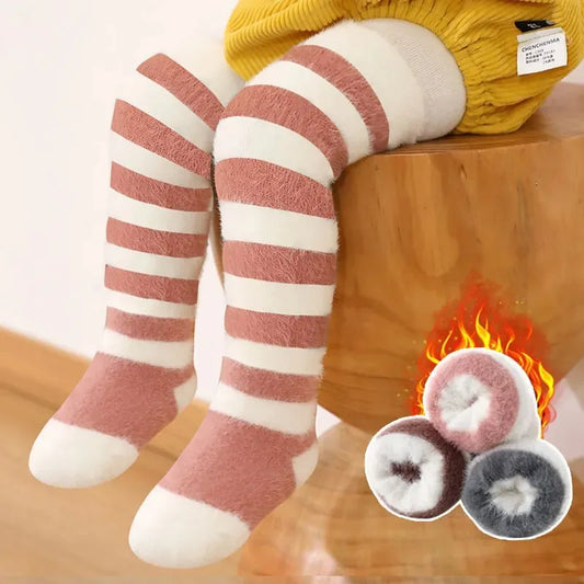 Winter Thick Warm Plush Baby Stockings Super Soft Knee High Socks for Newborn Infant Toddler Boys Girls Long Socks 0-3years Old SELL with BUY